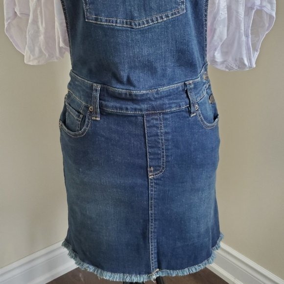Bluenotes Blue Denim Overhall Dress Size Medium - Picture 3 of 8